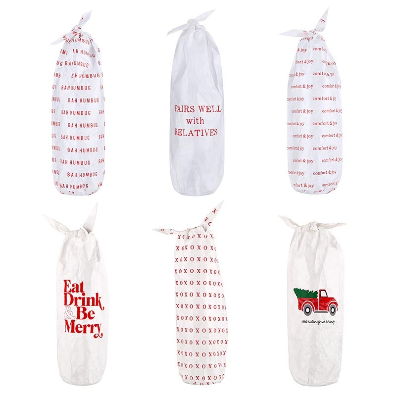 Pack Smart - Face To Face Tyvek Holiday Wine Bag Collection - 24Pcs