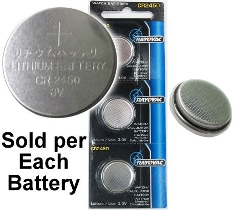 Rayovac (Cr2450) Lithium Coin Battery - On Tear Strip