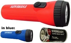 Energizer (3151Lbp-P) Led (8 X Runtime) Flashlight, 2 Colors, W/ 1 D Eveready Hd Battery