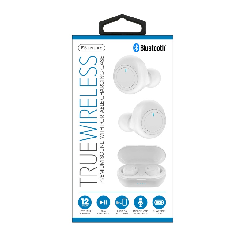 Bluetooth Earbuds With True Wireless Stereo In White