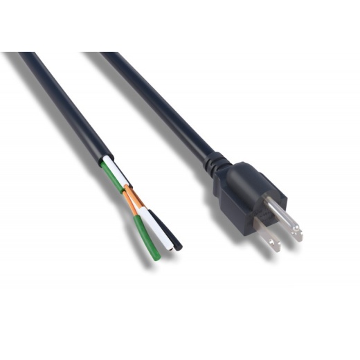 NEMA 5-15P to Standard Roj Power Cord, SJT, 10A/300v - Custom Device Wiring Made Easy
