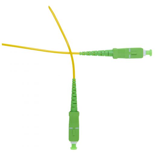 Sc/Apc Sm Simplex Fiber Optic Cable, Green Boot, 1m
