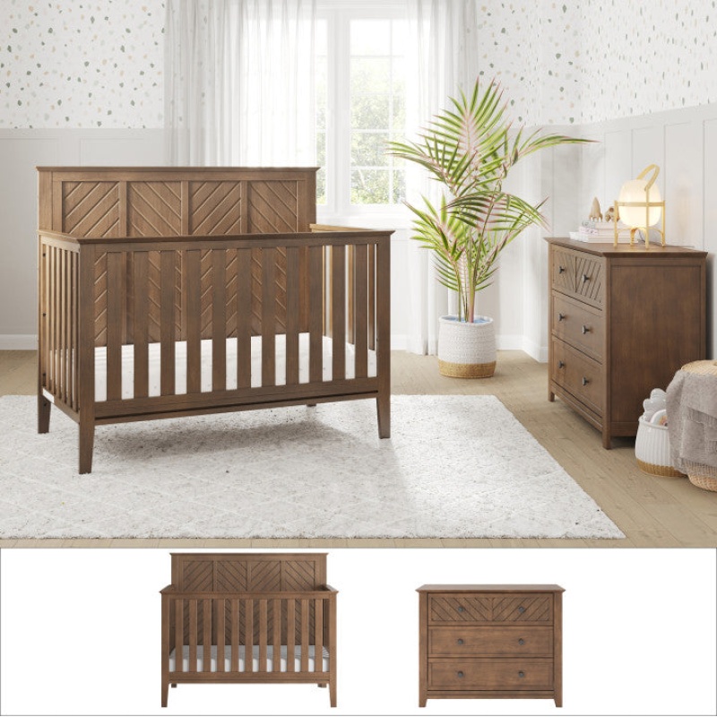 Atwood 2-Piece Nursery Set With Crib And Dresser
