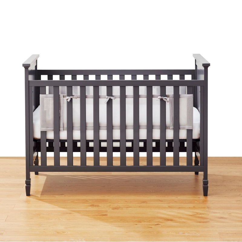 Breathable Mesh Crib Liner For Full Sized Solid End Crib