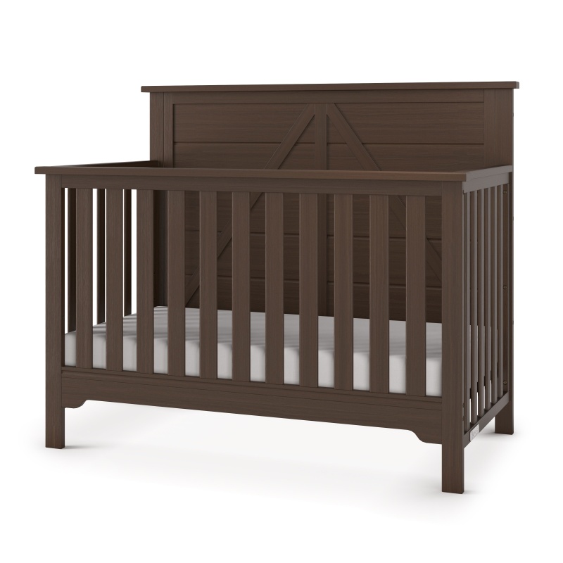 Woodland 4-In-1 Convertible Crib, Brushed Truffle