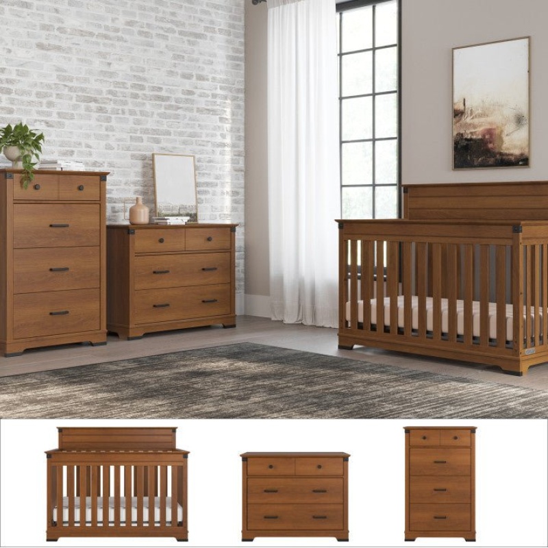 Redmond 3 Piece Nursery Set With Crib, Dresser And Chest