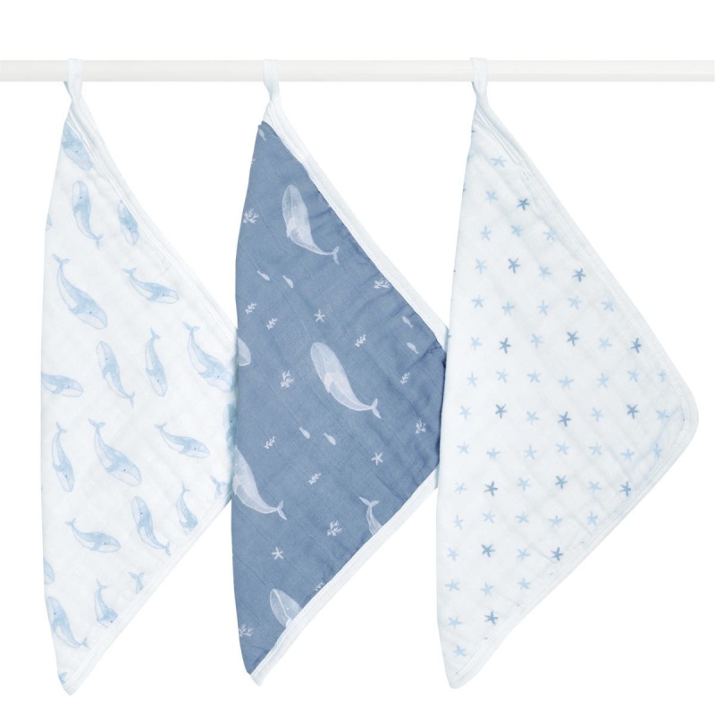 Organic Cotton Muslin Oversized Washcloths 3 Pack