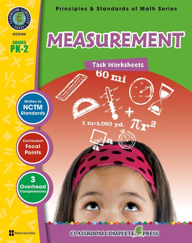 Classroom Complete Book: Measurement Task Sheets, Grade PK,K,1,2