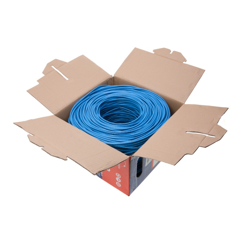 Shielded 1000Ft Cat5e Solid Ftp Cable Cat5 Wire Network Ethernet - (Blue / Gray / White )