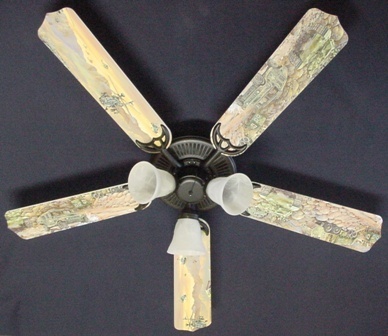New Army Tanks Military Helicopter Ceiling Fan 52"