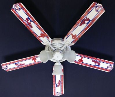 New Mlb Philadelphia Phillies Baseball Ceiling Fan 52"