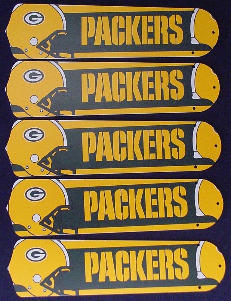 New Nfl Green Bay Packers 52" Ceiling Fan Blades Only