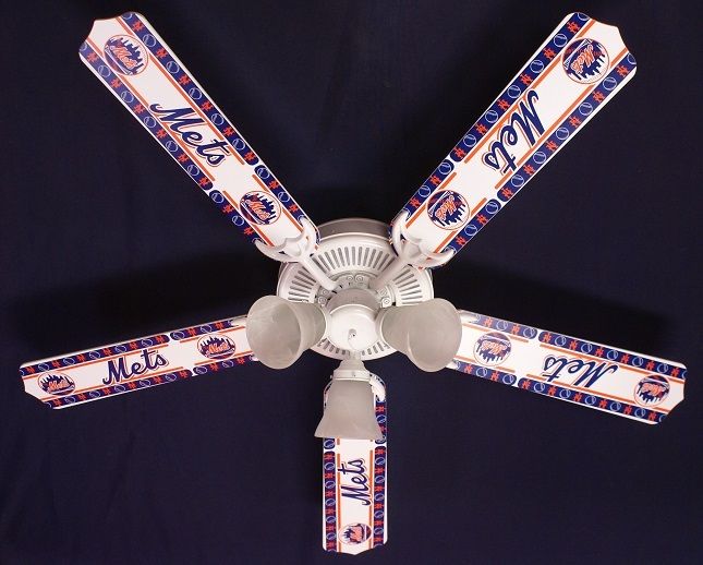 New Mlb New York Mets Baseball Ceiling Fan 52"