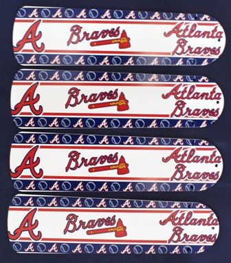 New Mlb Atlanta Braves 42" Ceiling Fan Blades Only