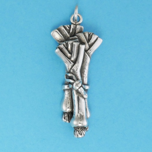 Leeks Charm by Charmworks - Sterling Silver or Gold Vermeil Jewelry