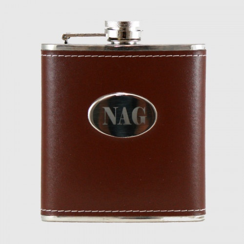 Faux Leather Hip Flask, Personalized