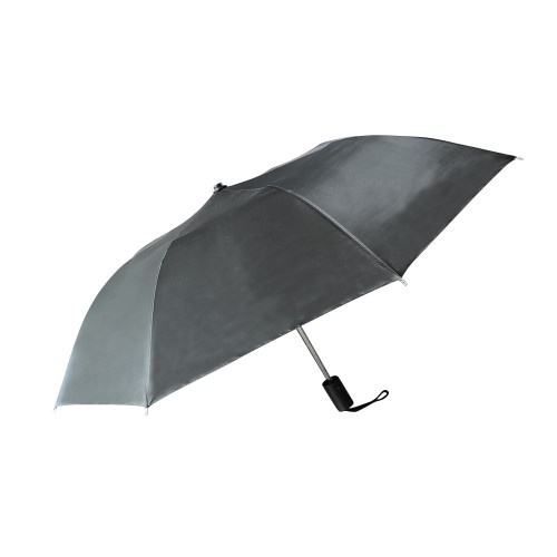 Compact Umbrella - Black - Great For Travel - Lightweight - 41" Canopy- 20.5" Long When Open- Push Button Auto - Polyester - Flat Top