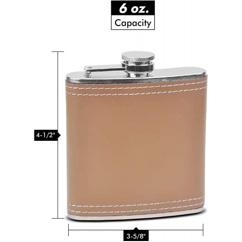 6 Oz. Genuine Leather Hip Flask Holder