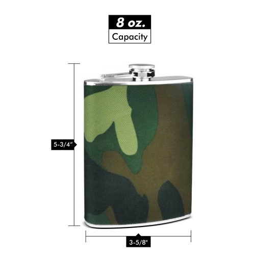 Silver Flask With Camouflage Wrap
