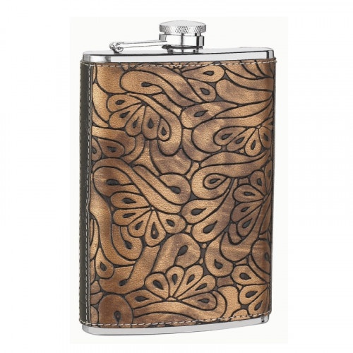 8Oz Paisley Design Flask