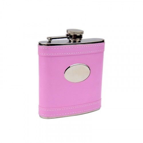 Pink 6Oz Flask With Personalization