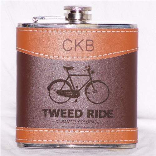 6Oz Leather Wrapped Hip Flask