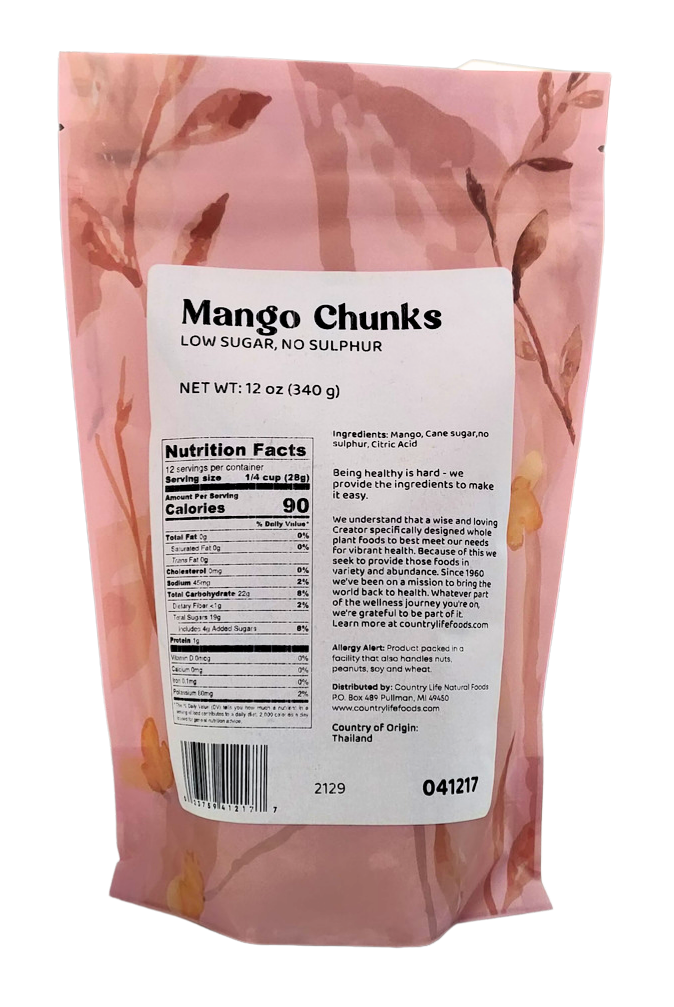 Mango Chunks, Low Sugar - Imported