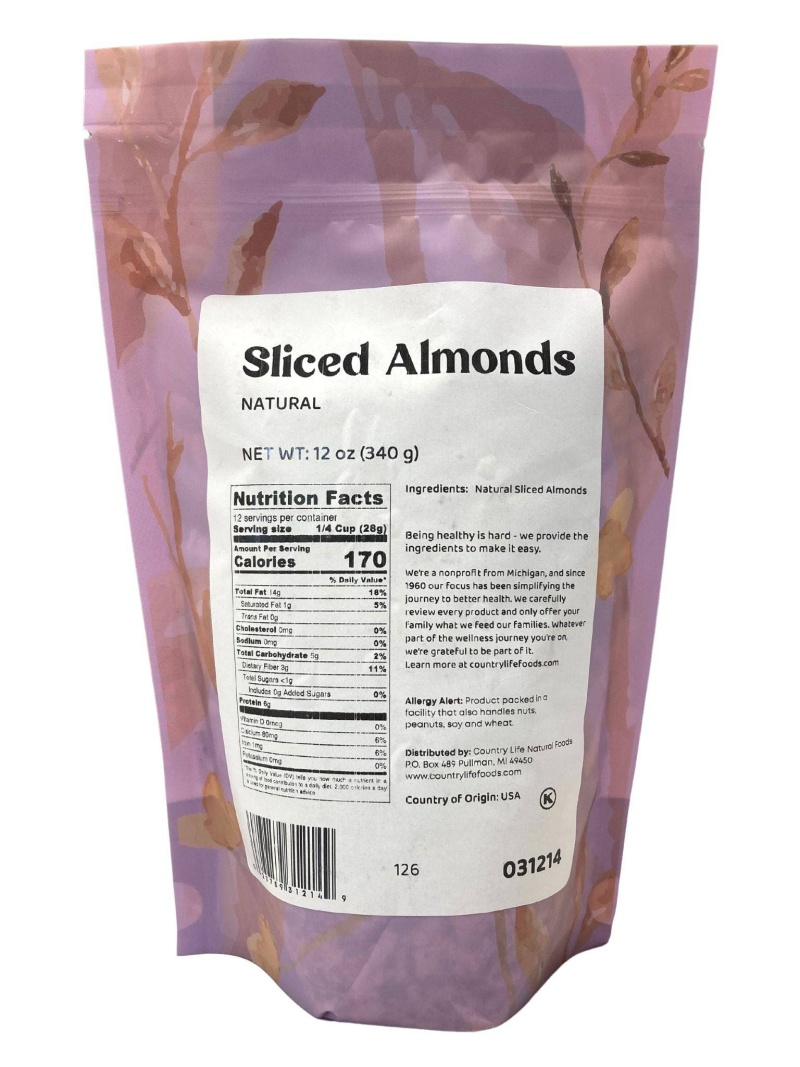 Almonds, Sliced, Natural