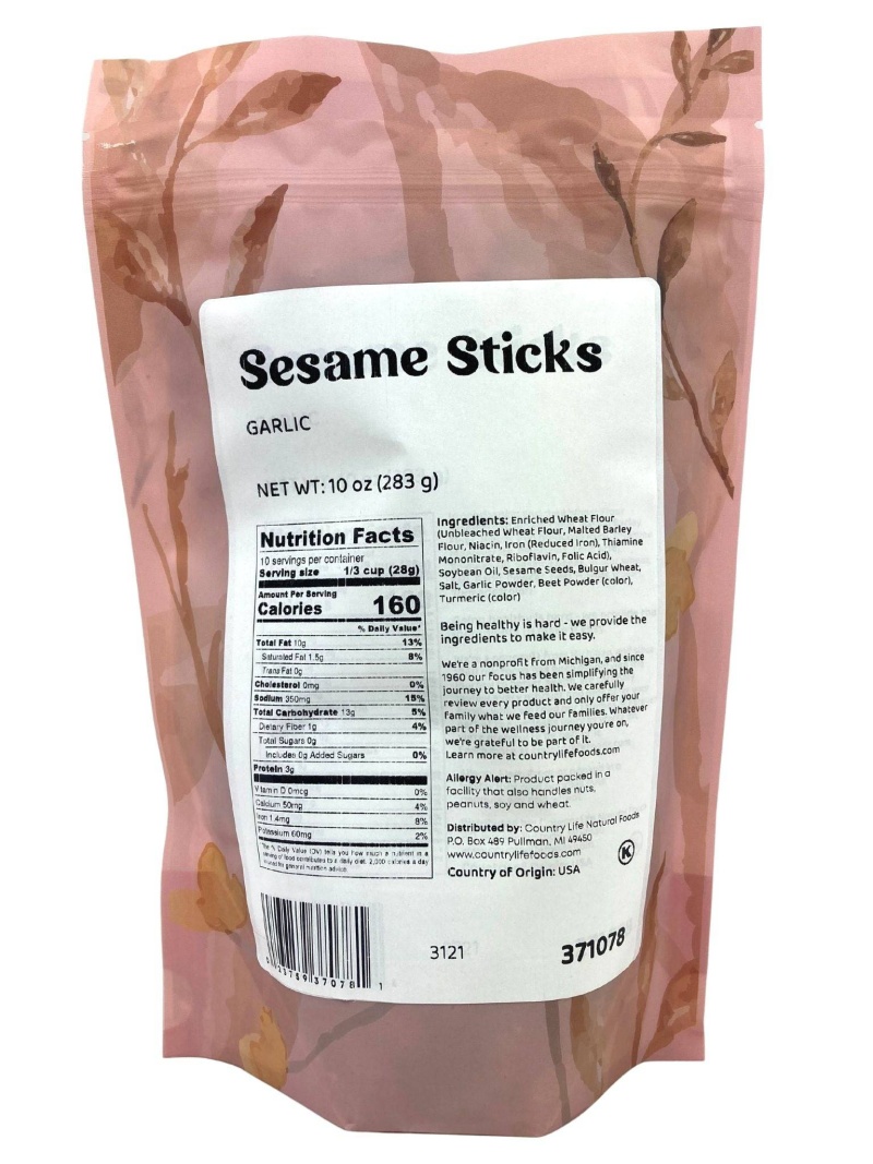 Sesame Sticks, Garlic