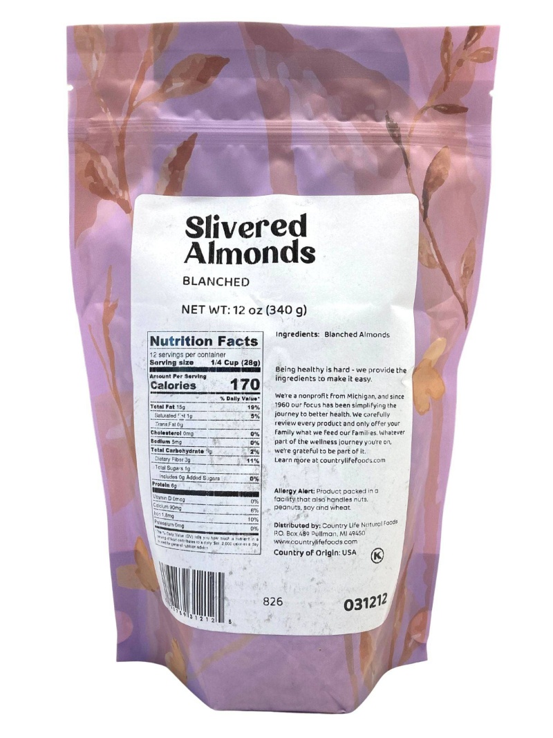 Almonds, Slivered, Blanched