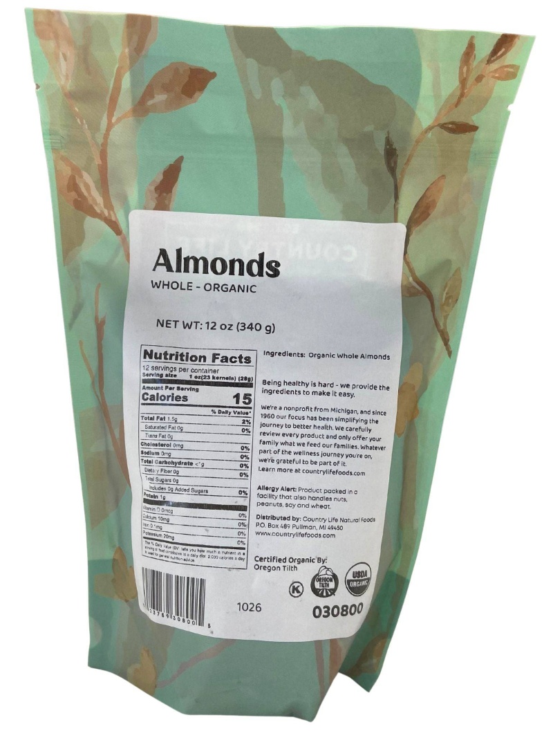 Organic Almonds, Whole