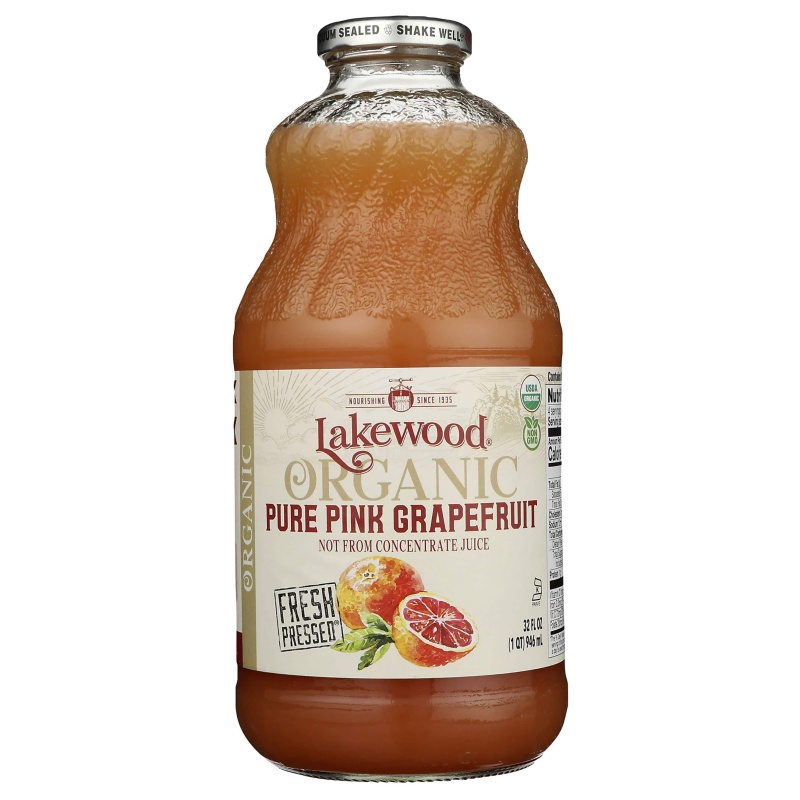 Organic Grapefruit Juice (Lakewood Organic Juice) - 32 Oz