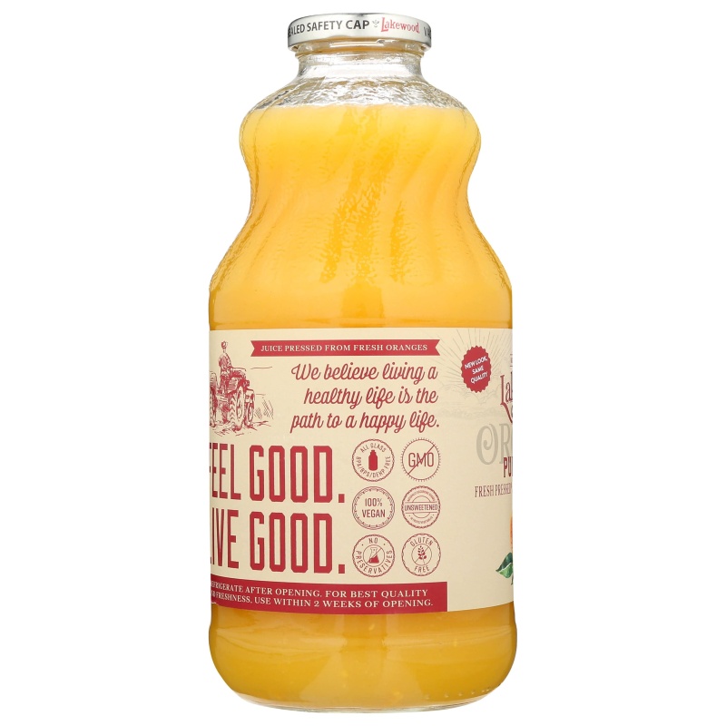 Organic Orange Juice (Lakewood Organic Juice) - 32 Oz