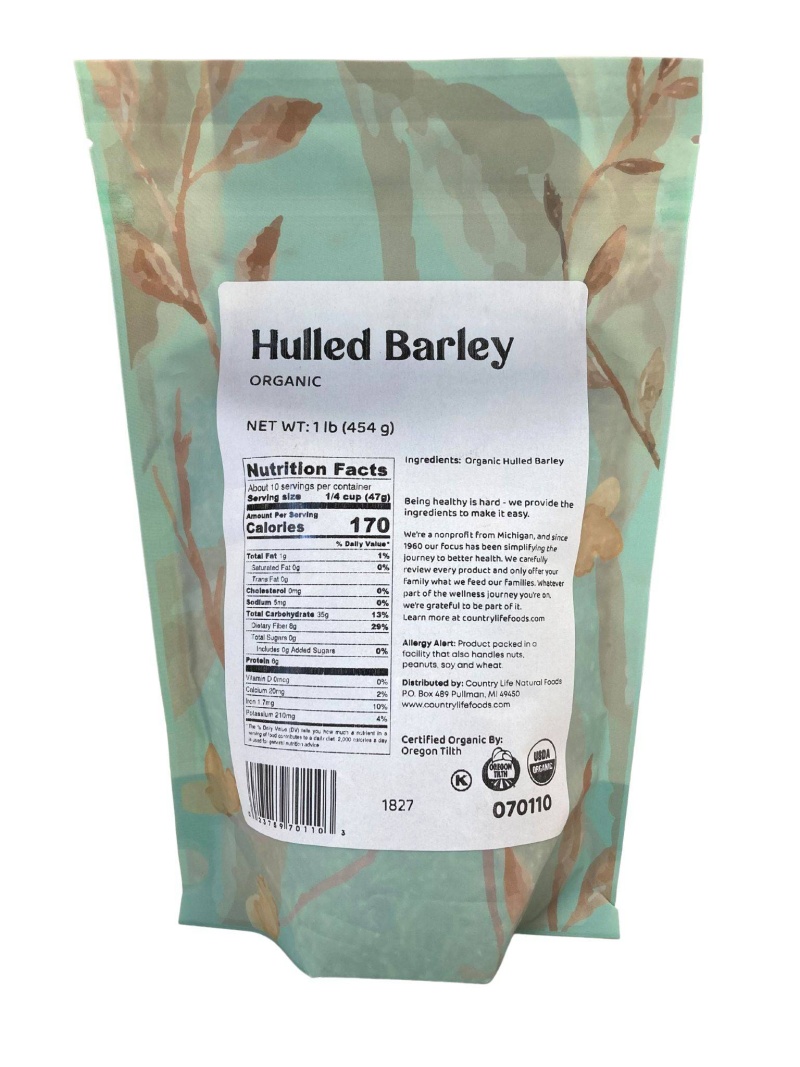 Barley, Hulled, Organic