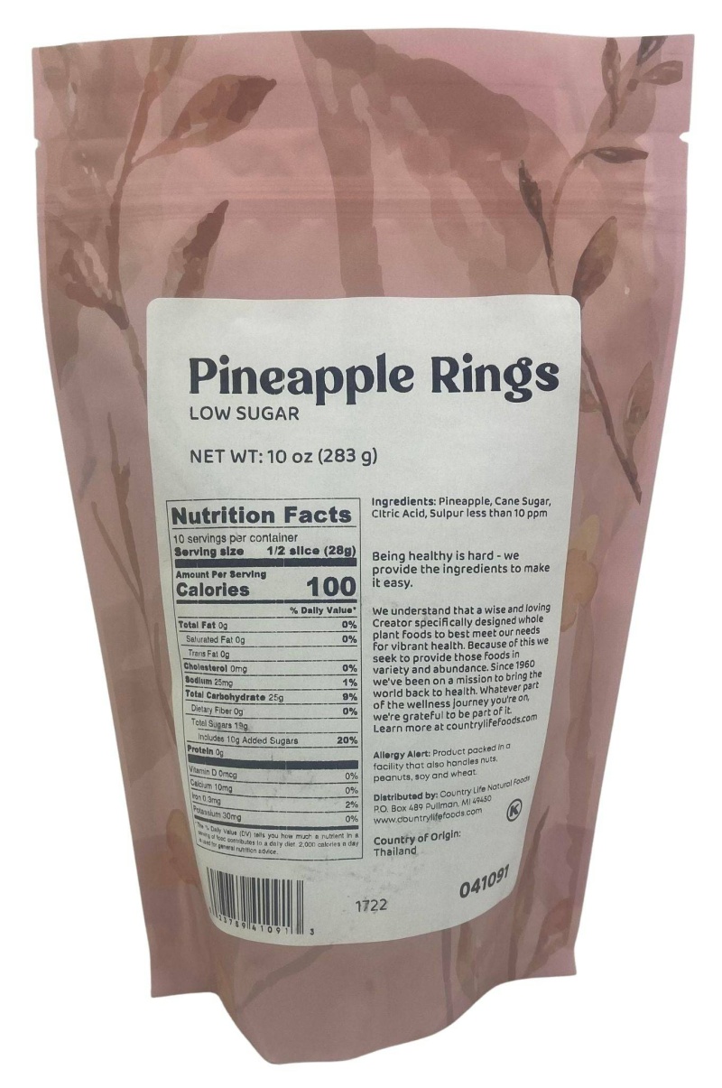 Pineapple Rings, Low Sugar