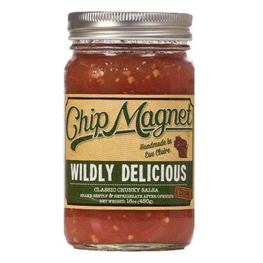 Wildly Delicious Medium Salsa - Vinegar Free & Chip Magnet - 16 Oz