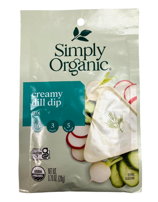 Simply Organic Onion & Chive Dip 1 oz.