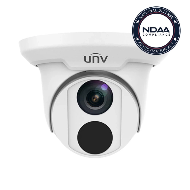 Uniview 8Mp Turret Ip Camera, 2.8Mm Fixed Lens, Vandal-Resistant, Ir, 4K Network Security Camera (Ipc3618sr3-Dpf28lm-F)
