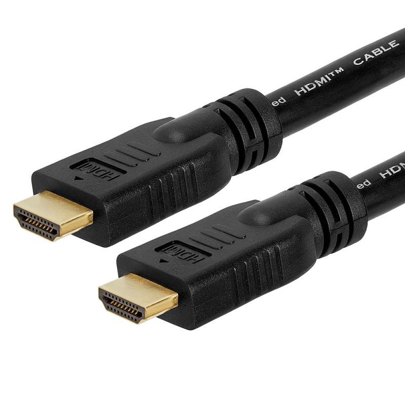 Cmple - High Speed Hdmi Cable 35 Ft For In-Wall Installation With 4K 60Hz, Ethernet, 2160P, 3D, Hdr (Arc), Ultra Hd - 35 Feet, Black
