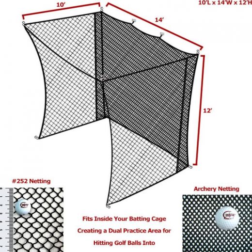 Cimarron 10'X14'x12' Golf Net Insert With Archery Back