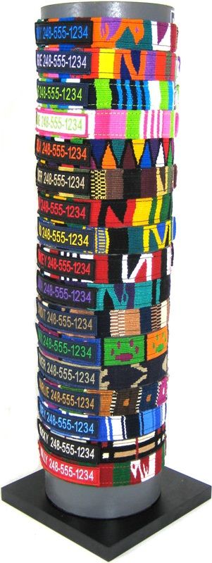 Color Pet™ Maya Custom Personalized Burr's Barey Collar: Extra Large
