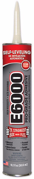 E6000 Glue Clear Hv 10.2 Oz Cartridge, 12/Case
