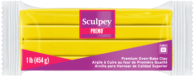Premo Sculpey Clay Cadmium Yellow Hue 1 Pound Bar