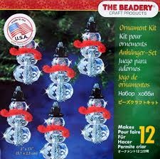 Beadery Holiday Ornament Kit Faceted Elegant Snowmen
