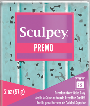 Premo Sculpey Turquoise Granite 2 Oz Bar