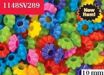 Flower Ring Bead 10Mm Large Hole Circus Multi - Buy Online Now