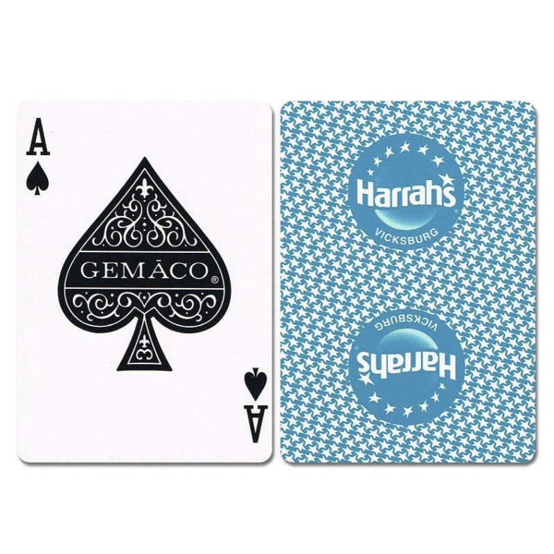 Harrahs Vicksburg New Uncancelled Casino Playing Cards Teal