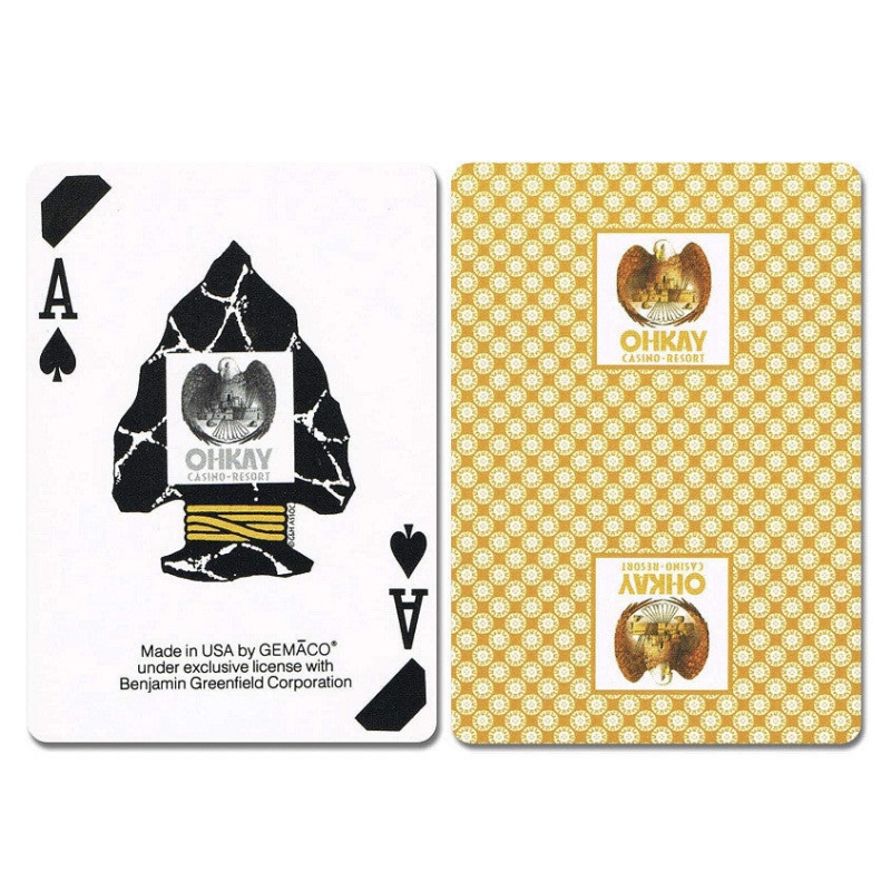 Ohkay New Uncancelled Casino Playing Cards Black