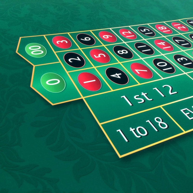 Monaco - Roulette Table Layout - Green