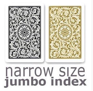 Copag 1546 Black & Gold Narrow - Jumbo Index Playing Cards